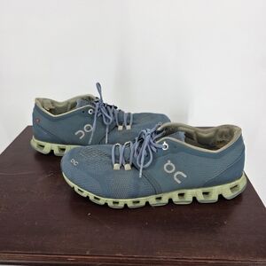 On Running Blue and Green Sneakers